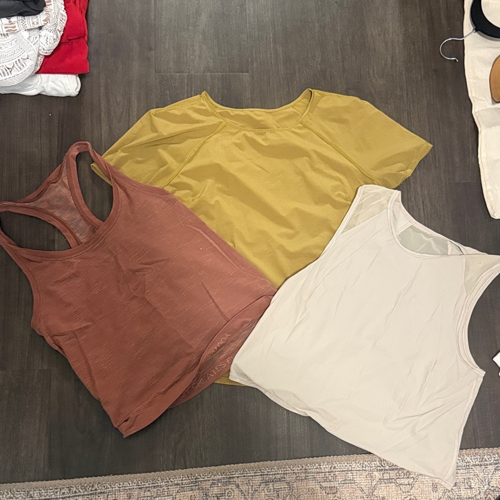 Women's Sleeveless Tops - Yellow, Brown, and Cream